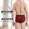 imageBAMBOO COOL Mens Breathable Soft Underwear Openfly Classic Briefs Tagfree 6 PackGarnet olive Green light Blue turquoise purple dark Blue