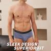 imageBAMBOO COOL Mens Breathable Soft Underwear Openfly Classic Briefs Tagfree 6 PackSilver Gray cinerous smoke Blue navy Blue dark Blue black