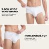 imageBAMBOO COOL Mens Breathable Soft Underwear Openfly Classic Briefs Tagfree 6 PackWhite