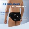 imageBAMBOO COOL Mens Tagless Briefs Coverd Waistband Comfort Soft Underwear with Contour Pouch Breathable Underpants MultipacksBlack blue green gray7pack