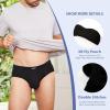 imageBAMBOO COOL Mens Tagless Briefs Coverd Waistband Comfort Soft Underwear with Contour Pouch Breathable Underpants MultipacksBlack blue green gray7pack