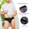 imageBAMBOO COOL Mens Tagless Briefs Coverd Waistband Comfort Soft Underwear with Contour Pouch Breathable Underpants MultipacksBlack blue green gray7pack