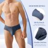 imageBAMBOO COOL Mens Tagless Briefs Coverd Waistband Comfort Soft Underwear with Contour Pouch Breathable Underpants MultipacksGray green purple red7pack