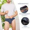 imageBAMBOO COOL Mens Tagless Briefs Coverd Waistband Comfort Soft Underwear with Contour Pouch Breathable Underpants MultipacksGray green purple red7pack