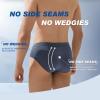 imageBAMBOO COOL Mens Tagless Briefs Coverd Waistband Comfort Soft Underwear with Contour Pouch Breathable Underpants MultipacksGray green purple red7pack