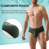 imageBAMBOO COOL Mens Underwear Briefs Soft Breathable Briefs Underwear Contour Pouch No Fly Mens BriefsBlack gray blue green