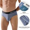 imageBAMBOO COOL Mens Underwear Briefs Soft Breathable Briefs Underwear Contour Pouch No Fly Mens BriefsNattier Blue smoke Blue gray black