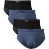 imageBAMBOO COOL Mens Tagless Briefs Coverd Waistband Comfort Soft Underwear with Contour Pouch Breathable Underpants MultipacksBlack blue