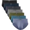 imageBAMBOO COOL Mens Tagless Briefs Coverd Waistband Comfort Soft Underwear with Contour Pouch Breathable Underpants MultipacksBlack blue green gray7pack