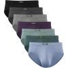 imageBAMBOO COOL Mens Tagless Briefs Coverd Waistband Comfort Soft Underwear with Contour Pouch Breathable Underpants MultipacksBlack gray purple blue green7pack