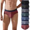 imageBAMBOO COOL Mens Underwear Briefs Comfortable Tagless Briefs MoistureWicking Underwear No Fly Mens BriefsBlack red blue gray7pack