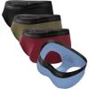 imageBAMBOO COOL Mens Underwear Briefs Dual Pouch Briefs Ultra Soft Breathable Briefs Horizontal Fly UnderwearBlack olive Green red blue