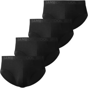 imageBAMBOO COOL Mens Underwear Briefs Soft Breathable Briefs Underwear Contour Pouch No Fly Mens Briefs4black
