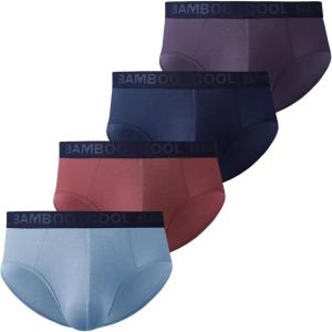 imageBAMBOO COOL Mens Underwear Briefs Soft Breathable Briefs Underwear Contour Pouch No Fly Mens BriefsDark Blue purple red light Blue