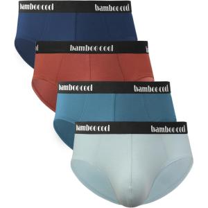 imageBAMBOO COOL Mens Underwear Briefs Soft Breathable Briefs Underwear Contour Pouch No Fly Mens BriefsPowderblue light Blue red dark Blue