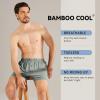 imageBAMBOO COOL Mens Boxer Short 3Pack Bamboo Boxers for Men Classic Relaxed Fit Stretch ShortEmeraldNavyAquaCarbon GreyBlack5pack