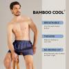 imageBAMBOO COOL Mens Boxer Short 3Pack Bamboo Boxers for Men Classic Relaxed Fit Stretch ShortIndigoNavyDarkgrayCarbon GreyBlack5pack