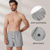 imageBAMBOO COOL Mens Boxer Short 3Pack Bamboo Boxers for Men Classic Relaxed Fit Stretch ShortLight Grey  Cerulean Blue  Khaki3pack