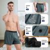 imageBAMBOO COOL Mens Boxer Shorts Underwear Soft Comfortable Breathable Classic Casual Loose Stretch Knit Short 3 PackBnavy Bluegreenlight Gray3pack