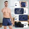 imageBAMBOO COOL Mens Boxer Shorts Underwear Soft Comfortable Breathable Classic Casual Loose Stretch Knit Short 3 PackCnavy Bluegrayblack3pack