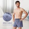 imageBAMBOO COOL Mens Boxer Shorts Underwear Soft Comfortable Breathable Knit Boxers Short for Men 3 or 5 PackBlack  Navy  Light Grey  Cement Grey  Grey Blue 5pack