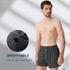 imageBAMBOO COOL Mens Boxers Underwear Boxer Shorts for Men Classic Lounge Loose Stretch Short 3 or 5 PackGrey  Blue Grey  Purple3pack