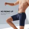 imageBAMBOO COOL Mens Long Boxer Briefs Long Leg Performance Breathable Comfort Underwear for Men 3 or 5 PackLong Leg Boxer Briefs  Black  Navy  3 Pack