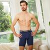 imageBAMBOO COOL Mens Long Boxer Briefs Long Leg Performance Breathable Comfort Underwear for Men 3 or 5 PackLong Leg Boxer Briefs  Black  Navy  3 Pack
