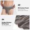 imageBAMBOO COOL Mens Underwear Ultra Soft Performance Mens Briefs with Pouch Tagfree No Fly underpants for MenBlack blue gray7pack