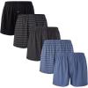 imageBAMBOO COOL Mens Boxers Short Boxer for Men Soft Comfortable Casual Breathable Underwear 3 Pack or 5 PackCblack Grey  Blue  Blue Stripe  Black Stripe  Black5pack