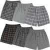 imageBAMBOO COOL Mens Woven Boxer Shorts Underwear Classic Fit Boxers for Men Multicolor Shorts with Button Fly 6 PackAssorted Plaid a 6 Pack