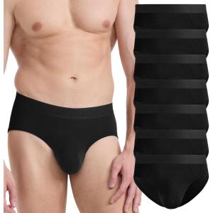 imageBAMBOO COOL Mens Underwear Ultra Soft Performance Mens Briefs with Pouch Tagfree No Fly underpants for MenBlack7pack