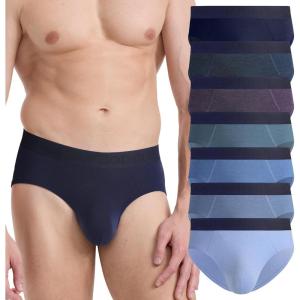 imageBAMBOO COOL Mens Underwear Ultra Soft Performance Mens Briefs with Pouch Tagfree No Fly underpants for MenBlue purple7pack