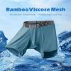 imageBAMBOO COOL Mens 360 Breathable Mesh Underwear MoistureWicking Boxer Briefs Cooling PerformanceMultipack04blackGray GarentDark Blue Ashes4 Pack