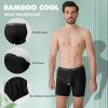 imageBAMBOO COOL Mens Underwear Boxer Briefs Soft Breathable Underwear 4 or 7 Pack02dark GrayDark BlueJujube RedBlack4 Pack
