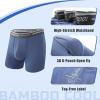 imageBAMBOO COOL Mens Underwear Boxer Briefs Soft Breathable Underwear 4 or 7 Pack05blackHaze BlueGrayGrayish Blue4 Pack