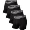 imageBAMBOO COOL Mens Underwear Boxer Briefs Soft Breathable Underwear 4 or 7 Pack034black4 Pack