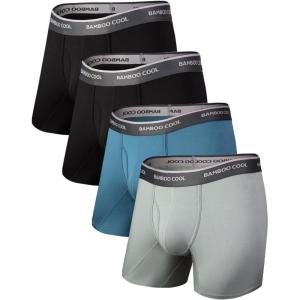 imageBAMBOO COOL Mens Underwear Boxer Briefs Soft Breathable Underwear 4 or 7 Pack11midnight BlueBluegray2hei4 Pack