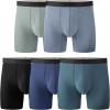 imageBAMBOO COOL Man Underwear Mens Boxer Briefs Soft Moisture wicking Boxers 5 Pack