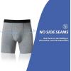imageBAMBOO COOL Mens Underwear Boxer Briefs Fly Builtin 3D Pouch Underwear for Men L