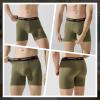 imageBAMBOO COOL Mens Underwear Boxer Briefs Fly with Builtin 3D Pouch Comfortable Cool Underwear for Men 4 PackDarmy GreenRedDark BlueRock Gray4 Pack