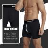 imageBAMBOO COOL Mens Underwear Boxer Briefs with Fly Soft Comfortable Breathable Underwear for Men MultipackAblack4pack
