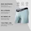 imageBAMBOO COOL Mens Underwear Boxer Briefs with Fly Soft Comfortable Breathable Underwear for Men MultipackCred gray blue4pack