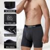 imageBAMBOO COOL Mens Underwear Boxer Briefs with Fly Soft Comfortable Breathable Underwear for Men MultipackDdark Red dark Green gray blue4pack