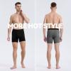 imageBAMBOO COOL Mens Underwear Boxer BriefsRegular LegBreathable Soft MoistureWicking with Fly Underwear For men 4 Pack2black2deep Gray
