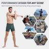 imageBAMBOO COOL Mens Underwear Boxer BriefsRegular LegBreathable Soft MoistureWicking with Fly Underwear For men 4 PackGray Green  Gray Blue  Dark Gray  Olive Green