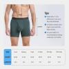 imageBAMBOO COOL Mens Underwear Boxer BriefsRegular LegBreathable Soft MoistureWicking with Fly Underwear For men 4 PackGray Green  Gray Blue  Dark Gray  Olive Green