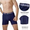 imageBAMBOO COOL Mens Underwear Breathable Boxer Briefs with Fly MoistureWicking Lightweight Underwear 5Pack