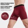 imageBAMBOO COOL Mens Underwear Dual Pouchs Boxer Briefs Support Ball Pouch Breathable Underwear For Men 4 Pack4amulticolor