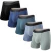 imageBAMBOO COOL Man Underwear Mens Boxer Briefs Soft Moisture wicking Boxers 5 Pack